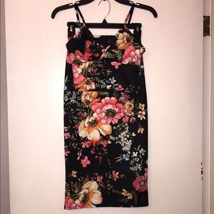 Two Piece Floral Crop Top & Skirt Set